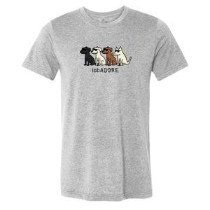 LabADORE Unisex Heather Gray SM or MD Lightweight Crewneck Short Sleeve NWT